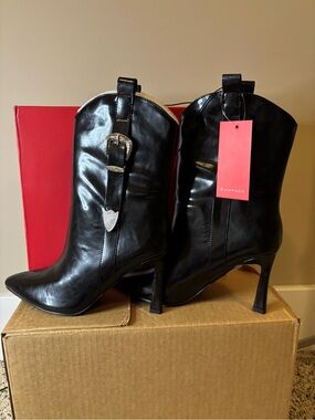 Rampage Pamela Women’s 9.5‎ Black Western Cowboy Boots Pointed Toe NWT